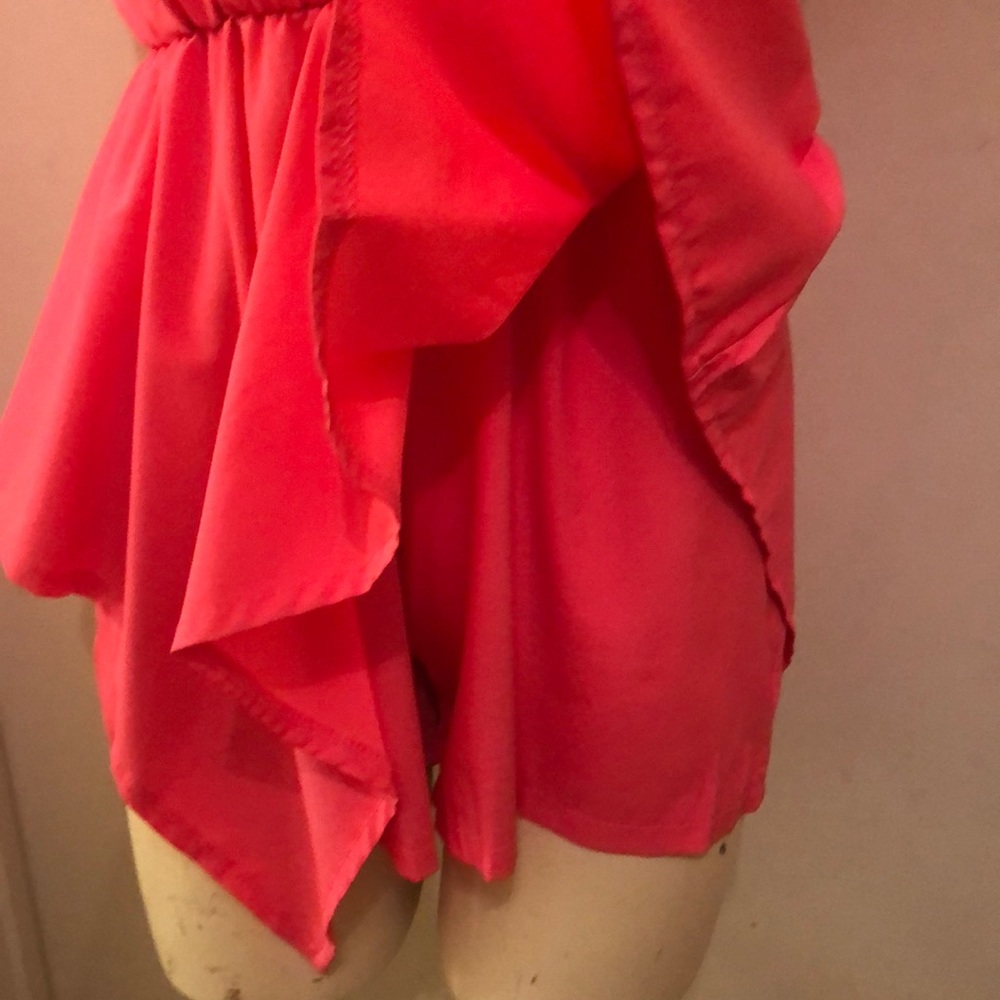 Pink romper, beautiful watermelon color. - Picture 6 of 8